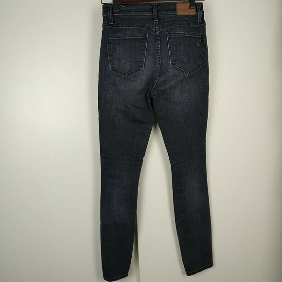 Madewell Dark Wash High Riser Distressed Jeans - Picture 3 of 10